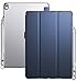iPad Air 3 Case (10.5 Inch, 2019), iPad Pro 10.5 Case, Poetic Smart Cover with Apple Pencil Holder, Flexible Soft Clear TPU Back, Slim Fit Trifold Stand Folio Front, Lumos X Series, Navy Blue/Clear