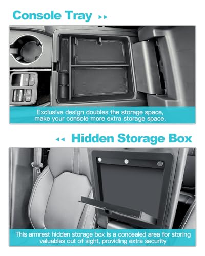 Image of CDEFG 4PCS for 2023-2025 Honda Pilot Center Console Organizer 9-Inch Screen Organizer for 2023-2025 Honda Pilot Accessories Cup Holder Behind-Screen Dash Armrest Hidden Storage Box