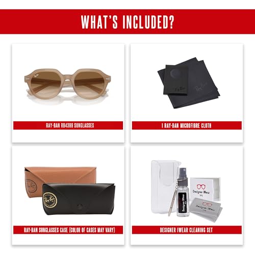 Ray-Ban RB4399 Gina Square Sunglasses For Men For Women +BUNDLE with ACCESSORY EYEWEAR KIT2