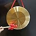 LOONELO Gong Instrument with 12.6inch(32cm),Chinese Traditional Percussion Instrument Brass Gong with Wooden Mallet and Red Ribbon for Home Office Celebration