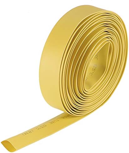sourcing map Heat Shrink Tubing, 1/2"(12mm) Dia 2:1 Ratio Shrinkable Tube Cable Sleeve 7m - Black