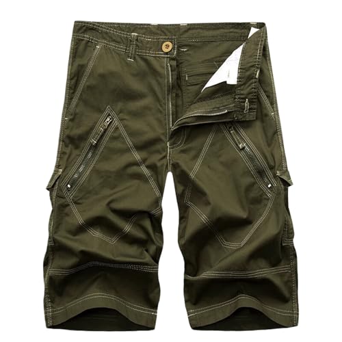 Short cargo d'été en coton homme WOLONG avec multi-poches