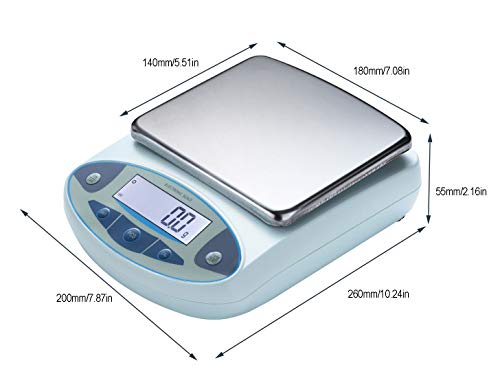 RESHY High Precision 5kg x 0.1g Digital Accurate Electronic Balance Lab Scale Precision Scale Laboratory Weighing Industrial Scale Kitchen Scale Counting Scale Scientific Scale - Thumbnail 3