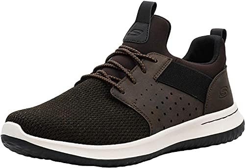 Skechers Men's Classic Fit Delson-Camben Chocolate Sneaker 8 M US