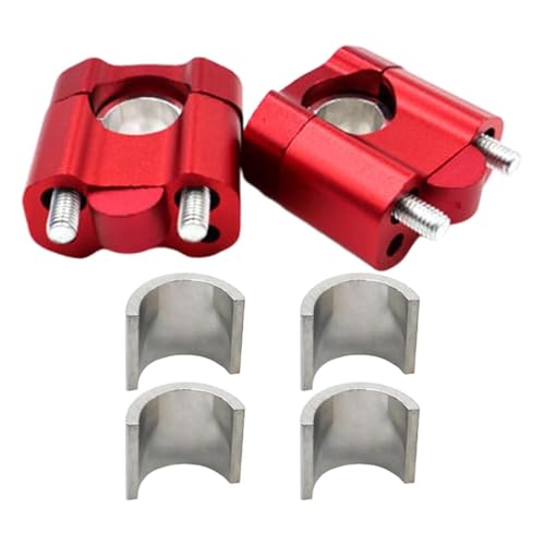 Elevador de manillar universal de 22mm y 28mm, piezas de modificación para moto, rojo