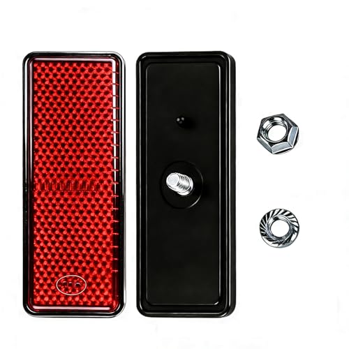 2 pièces Catadioptre Moto E4 plaque d'immatriculation 85 x 33 x 8 mm Réflecteurs Remorque avec vis catarifluentes Mini arrière Scooter Vélo Plaque...