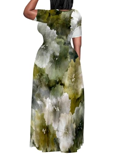 Image of Plus Size Maxi Dresses for Curvy Women T-Shirt Summer Sun Dresses Loose Fit