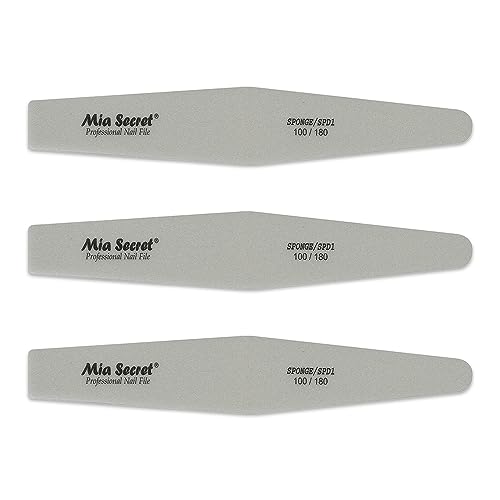 Limes à ongles en éponge diamant 100/180 pour ponçage gel et manucure acrylique