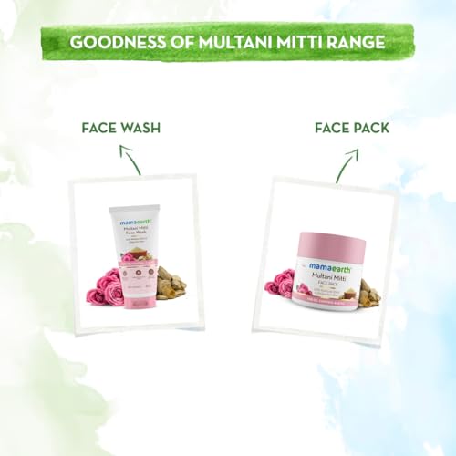 Image of Mamaearth Multani Mitti Face Wash with Multani Mitti & Bulgarian Rose For Oil Control & Acne - 50 ml