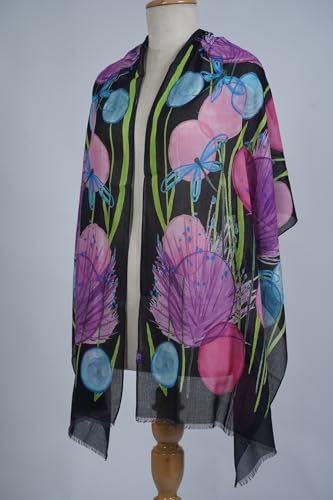 Image of VIC Cotton Modal Digital Print Scarf for Women | Digital Print Designer Stole | Soft Lightweight Luxury Wrap | Premium Cotton Modal Blend | 55 x 170 cm | VIC-SM-DP5517
