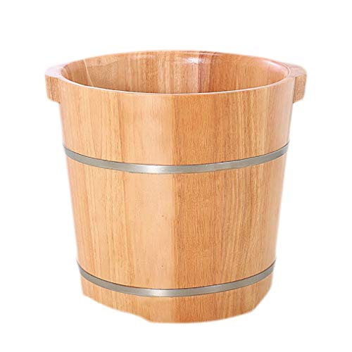 Baño de pies de madera para pedicura y masaje