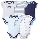 Luvable Friends Unisex Baby Cotton Bodysuits, Airplane, 12-18 Months