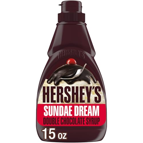 HERSHEY'S Sundae Dream Double Chocolate Syrup Bottle, 15 oz
