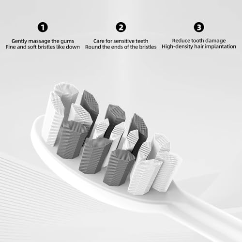 Image of Seapeoa Adult Sonic Electric Toothbrush with 10 Brush Heads, Travel Case, and Wall Bracket, Suitable for Both Adults and Kids, IPX8 Waterproof, USB Charging, 42000VPM, Silver