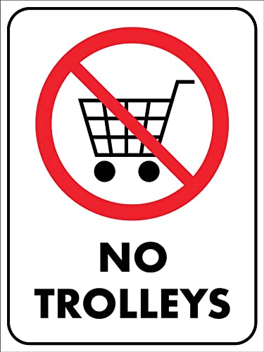 Simbolo Divieto Carrelli Cartello Di Avvertimento Poster Metal Cartelli Metallo Cartello Decorativo Per Ristorante Club Garage Soggiorno S