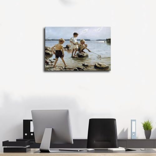Impression sur toile Albert Edelfelt de qualité supérieure avec cadre à suspendre - 3
