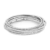 HZMAN 10 Pcs Tennis Bracelets Set for Women 14K Gold Plated Dainty Cubic Zirconia Adjustable Stackable Stretch Bracelet Wedding Party Jewelry Gift (Silver)