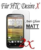 Antirreflectante y grasa 2 x HTC Desire X//Matte protectores protector de pantalla Screenguards protectores pantalla Anti-Glare @ Energmix®
