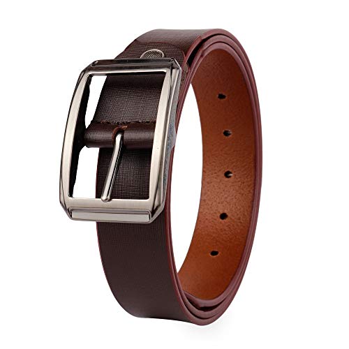 Image of Men's Genuine Leather Brown Formal Belt .100% Pure Genuine Leather Guaranteed. Designer Belt for Men.