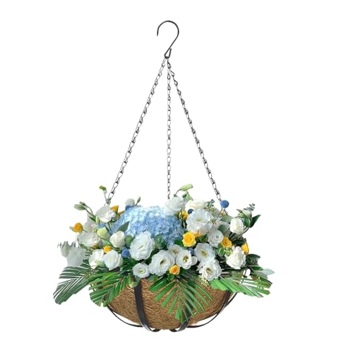 Panier à mural et pot de fleurs suspendu avec doublure pour balcon