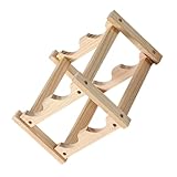 Generisch Holz Weinregal 2 Stöckig für 4 Flaschen Flaschenhalter Rotwein Platzsparender Weinflaschenständer für Zuhause Büro Bar Eleganter Weinflaschenhalter aus Naturholz