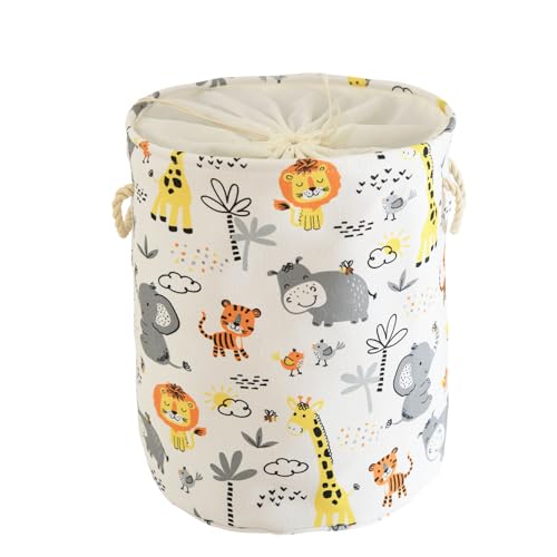 Image of INough Foldable Animal Laundry Hamper, Portable, Handle, Easy to Clean