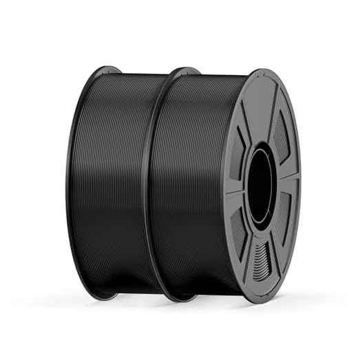 UJOYBIO PETG 3D Printer Filament, Stronger PETG Filament 1.75mm, High Toughness, Compatible with Bambu Lab & Most FDM 3D Printers, 1kg per Spool, Pack of 2 (Black+Black)