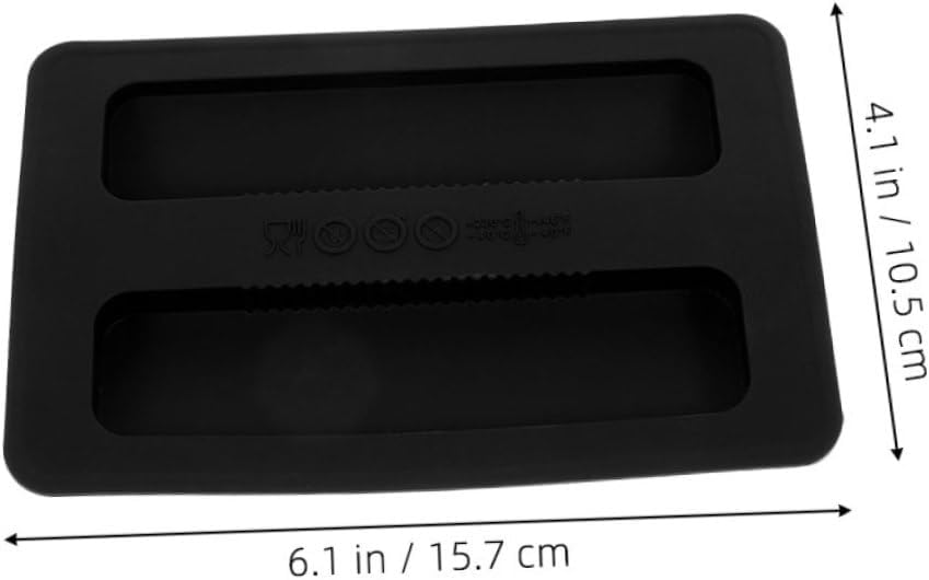 4pcs Black Silicone Bread Machine Top Lids for 2-slice Toaster, Dustproof Protective Covers for Kitchen Appliances, Replacement Toaster Lid Accessories for Home Breakfast Use
