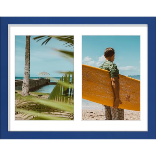 Vittanly 8.5x11 Collage Picture Frame for Wall or Tabletop, Royal Blue