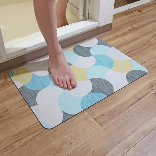 アストロ 珪藻土 バスマット 北欧柄 柔らかい踏み心地 ソフトバスマット お風呂マット 高吸水 速乾 足拭きマット 吸水マット ふわふわ サラサラ 水気を素早く吸収し足裏サラッと快適 ソフトタッチ 割れない 冷たくない バスルーム 脱衣所 洗面所 玄関マッ