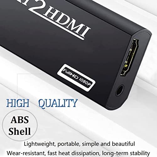 Chs Wii Hdmi Converter Adapter, Goodeliver Wii To Hdmi 1080P Connector Output Video 3.5Mm Audio - Supports All Wii Display Modes, Black #TOP5