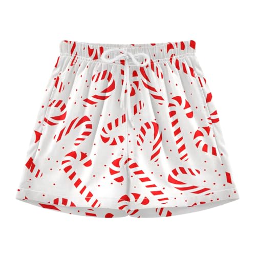 Bolaz Toddler Boys Swimwear Swim Trunks with Compression Liner 4T Christmas Candy Cane