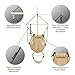 ONCLOUD Upgraded Unique Hammock Hanging Sky Chair, Air Deluxe Swing Seat with Rope Through The Bars Safer Relax with Fuller Pillow and Drink Holder Solid Wood Indoor/Outdoor Patio Yard 250LBS
