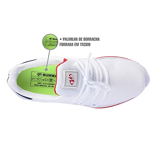 Tênis De Caminhada Corrida Academia Runway Soft Feminino Tamanho:36;Cor:Branco