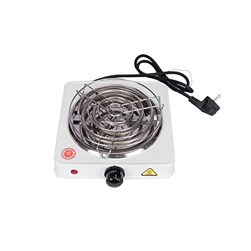 Pre&Mium Elektrischer Kohleanzünder Shisha Kohle Grill 1000 W Heizplatte Brenner E-Heater Kohlebrenner Weiss… – Bild 4