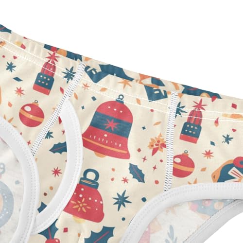 KLL Christmas Pattern Silver Baby Boys Soft Boxer Briefs Breathable Children Panties4