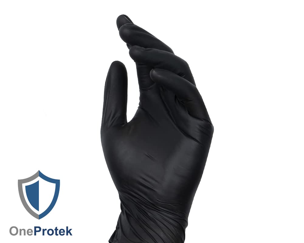 Guanti monouso neri in vetrile (nitrile-vinile mix) – Set confezioni da 10x 100 guanti, taglia S (piccola) – senza lattice, resistenti e multiuso, protezione contro le sostanze chimiche