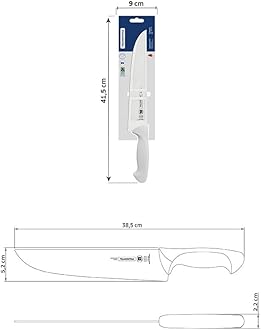 Tramontina Premium 10 Inches Kitchen Knife with Stainless Steel Blade and White Polypropylene Handle