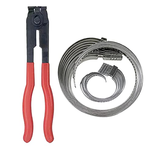 Cv Joint Axle Boot Clamp Pliers With 20Pcs Stainless Steel Universal Adjustable Axle Boot Cv Joint Bands Drive Axle Shaft Joint Crimp Clamps Fit For Most Cars #TOP11