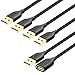 OKRAY 5 Pack Nylon Braided USB 2.0 Extension Cable Extender Cord - A Male to A Female with Gold-Plated Connector - 6 Feet (1.83M) (All Black)