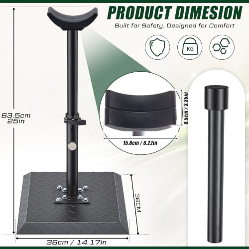 Image of Zonon Farrier Horse Hoof Stand, Tool-Height Adjustable Metal Horse Hoof Trimming Tools, Extra-Large Base Enhances Stability, Blacksmith Farrier Stand(Black,Metal Square Base)