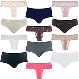 Curve Muse Women's Underwear Random Packs Brief Bikini Thong Boyshort Panties-12 PCS-PACKL-M