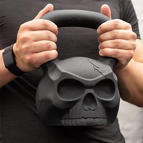 Phoenix Fitness Skull Kettlebell - Heavy Cast Iron Weight for Fitness and Strength Training, Bodybuilding, Muscle and Cardio - Professional Workout Equipment for Home and Gym - 12kg, 16kg, 20kg, 24kg - Image 4