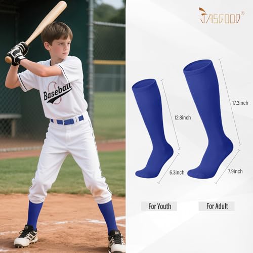 JASGOOD Baseball Socks and Belt with Cap Combo Set Breathable Softball Socks Elastic Belt with Baseball Cap for Youth Adult4