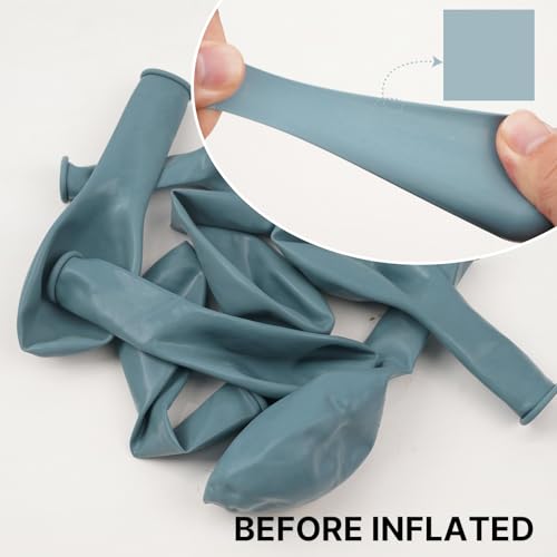 Image of PartyWoo Dusty Blue Balloons 100pcs 12 Inch Light Blue Aqua Boho Latex Helium Balloons for Wedding Graduation Baby Shower Gender Reveal Bachelorette Birthday Under The Sea Party Decorations Blue-F28