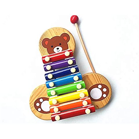 Fun World Toys Wooden Teddy Bear Shaped 8 keys Xylophone Cover