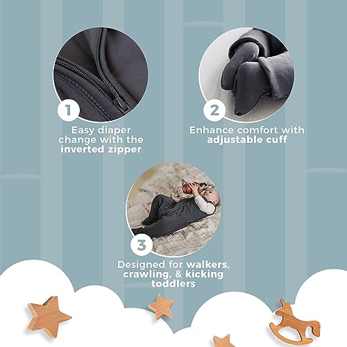 Image of Sleeveless Soft Baby & Toddler Sleeping Sack, Breathable with Adjustable Feet Cuffs & Anti-Slip Grip