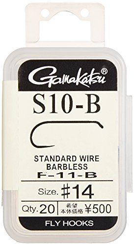 Image of Gamakatsu F-11-B 12851 Fly Hooks, No. 14, 20 Pieces, NS Black