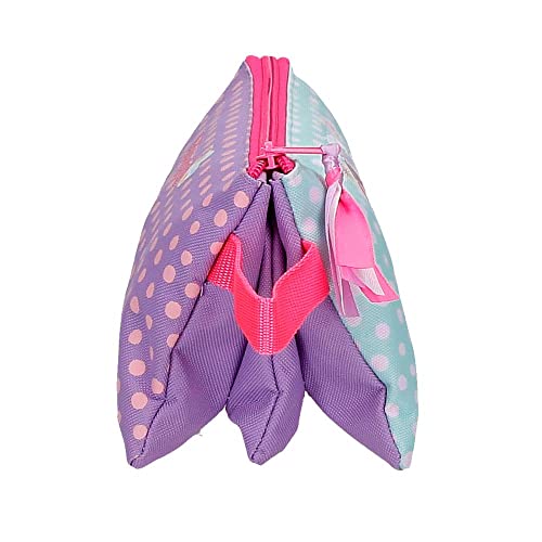 Disney Minnie Today is My Day Pencil Case Triple Purple 22 x 12 x 5 cm Polyester, Berry, One Size, Triple Case - Image 2