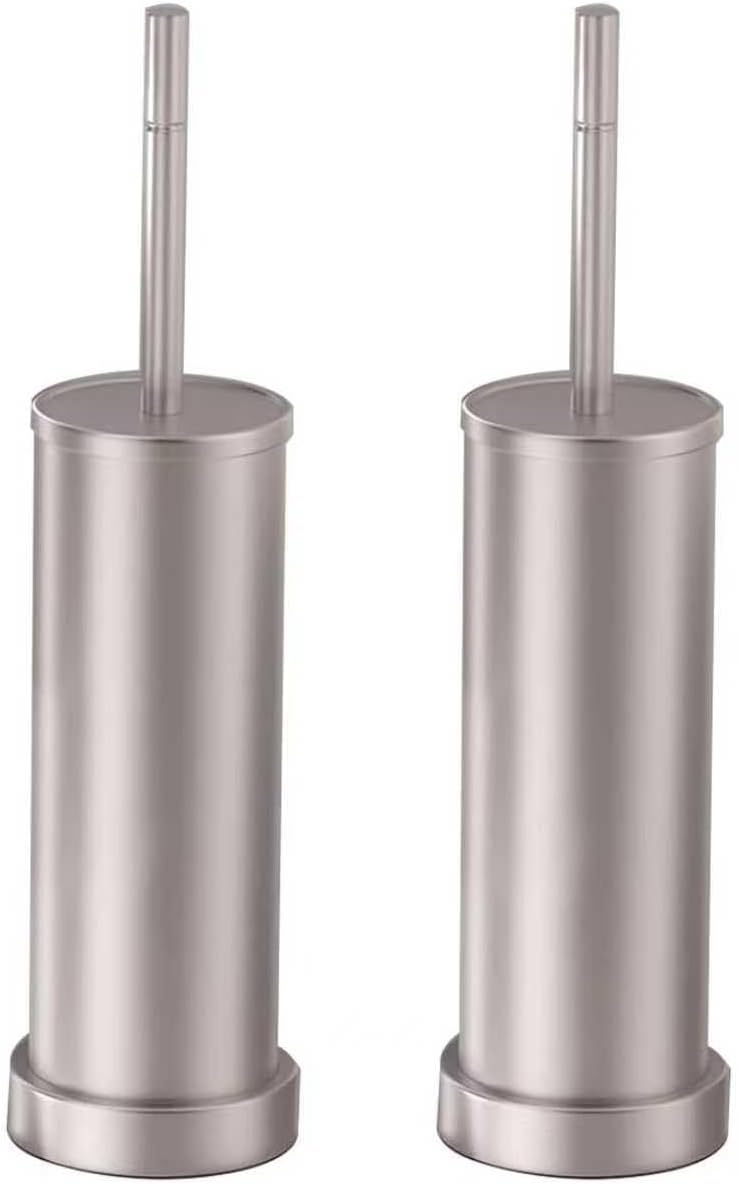 Toilet Brush and Holder Set: 304 Stainless Steel (Nickel 2 Pack)